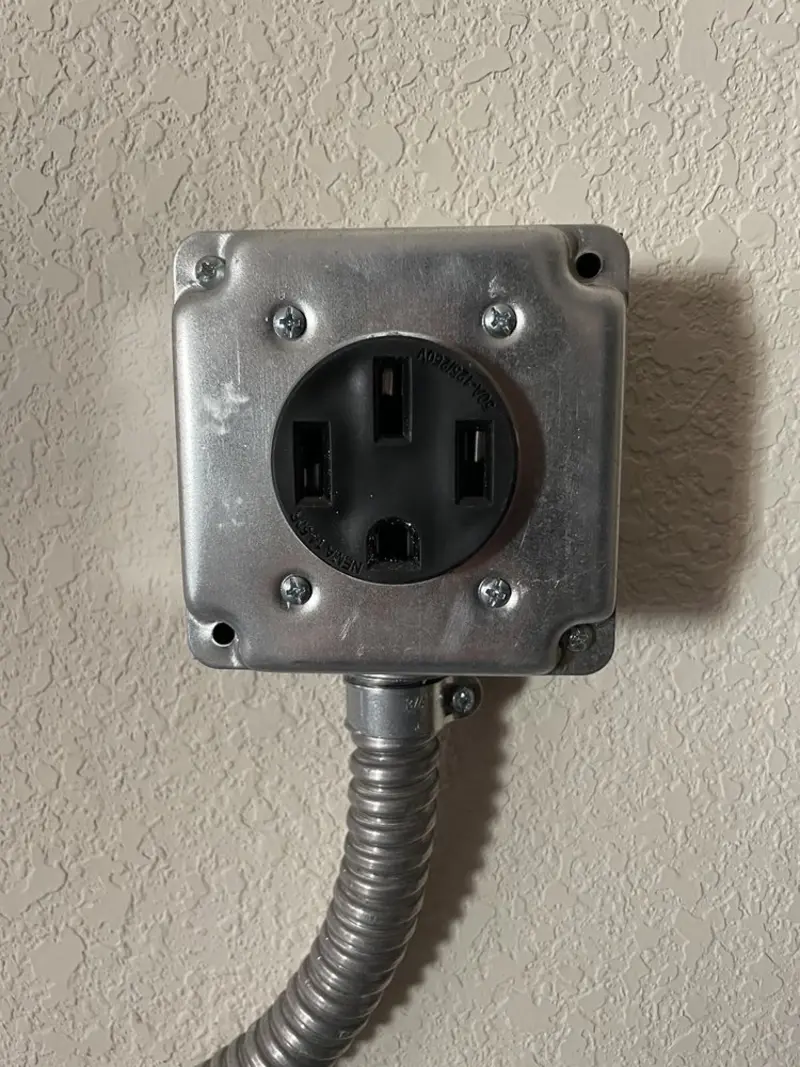 NEMA 14-50 outlet installed for Electrical Panel Upgrade in Northridge