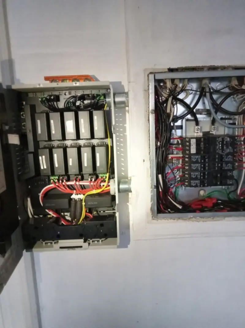 Electrical panel upgrade completed for Security Camera Wiring in Northridge